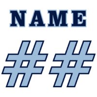 Name/Number (2 Color) Navy/ColumbiaBlue