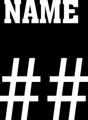 Name & Number (White)