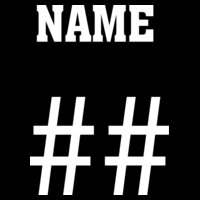 Name & Number (White)