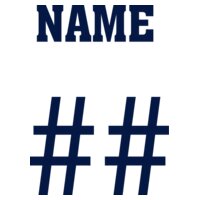 Name & Number (Navy)