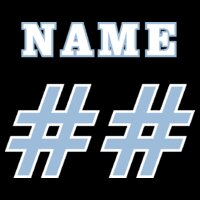 Name/Number (2 Color) ColumbiaBlue/White