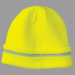 Enhanced Visibility Beanie with Reflective Stripe
