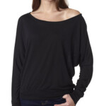 8850 Ladies Flowy Off-Shoulder Long-Sleeve
