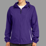 Ladies Colorblock Hooded Raglan Jacket