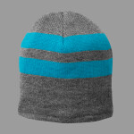 Fleece Lined Striped Beanie Cap