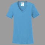 Ladies Performance Blend V Neck Tee