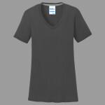 Ladies Essential Blended Performance V Neck Tee