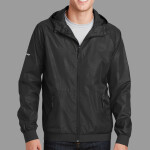 Embossed Hooded Wind Jacket