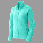 Ladies Heather Microfleece Full Zip Jacket