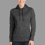 LST225SVJH Ladies PosiCharge ® Electric Heather Fleece Hooded Pullover