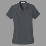 Ladies Pinpoint Mesh Zip Polo