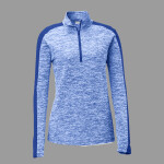 Ladies PosiCharge ® Electric Heather Colorblock 1/4 Zip Pullover