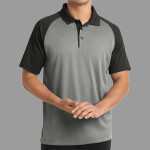 PosiCharge ® RacerMesh ® Raglan Heather Block Polo