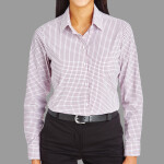 CrownLux Performance™ Ladies' Micro Windowpane Shirt