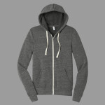 Unisex Triblend Sponge Fleece Full Zip Hoodie