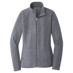 Ladies Heather Microfleece Full Zip Jacket