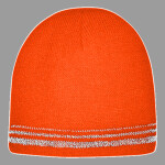 Lined Enhanced Visibility with Reflective Stripes Beanie