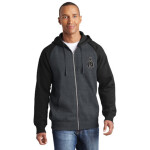 Raglan Colorblock Full Zip Hooded Fleece Jacket