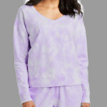 Ladies Beach Wash ® Cloud Tie Dye V Neck Sweatshirt