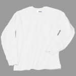 Heavyweight 100% Cotton Long Sleeve T Shirt with Pocket