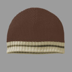 Waffle Beanie with Ribbed Edge