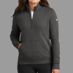 Ladies Club Fleece Sleeve Swoosh 1/2 Zip