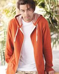 Heathered French Terry Full-Zip Hooded Sweatshirt