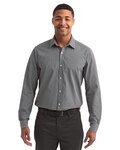 Microcheck Gingham Long-Sleeve Cotton Shirt