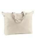 Canvas Zippered Book Tote