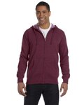 Heathered Full-Zip Hooded Sweatshirt