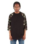 Three-Quarter Sleeve Camo Raglan T-Shirt