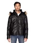 Vegan Leather Puffer Jacket