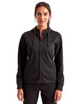 Womens Spun Dyed Full-Zip Hooded Sweatshirt