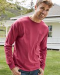 Garment-Dyed Long Sleeve T-Shirt With a Pocket