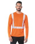 USA-Made Hi-Visibility Long Sleeve Performance T-Shirt - Segmented Tape