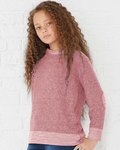 Youth Harborside Mélange French Terry Long Sleeve with Elbow Patches