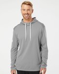 Textured Mixed Media Hooded Sweatshirt
