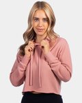 Women's Laguna Sueded Raw Edge Crop Hoodie