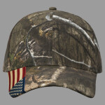 Camo Woven USA Flag Cap