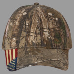 Camo Woven USA Flag Mesh Cap