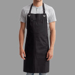Barley Contrast Stitch Recycled Bib Apron