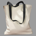 Canvas Tote with Contrast-Color Handles