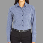 Women's CrownLux Performance® Tonal Mini Check Woven Dress Shirt