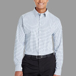 Men's CrownLux Performance® Micro Windowpane Woven Dress Shirt