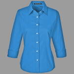 Women's Perfect Fit™ Three-Quarter Sleeve Stretch Poplin Dress Shirt