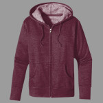 Women's Heathered Full-Zip Hooded Sweatshirt