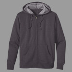 Unisex Heathered Full-Zip Hooded Sweatshirt