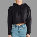 Women's Cropped Fleece Hooded Sweatshirt