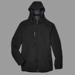 Men's Glacier Insulated Three-Layer Fleece Soft Shell Hood Jacket with Detachable Hood