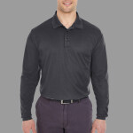 Men's Cool & Dry Long Sleeve Mesh Piqué Polo